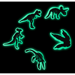 Glow In The Dark Dino 5 Pack Jibbitz Shoe Charm - Crocs