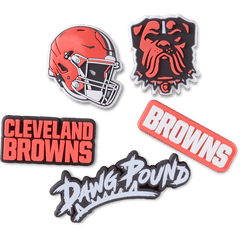 NFL Cleveland Browns 5 Pack Jibbitz Shoe Charm - Crocs