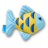 Blue and Gold Sparkle Fish Jibbitz™ charms - Crocs