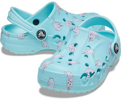 Girls/Boys Kids' Baya Graphic Clog Ice Blue | Crocs Clogs