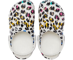 Girls/Boys Kids' Baya Graphic Clog White/leopard | Crocs Clogs