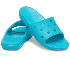 Girls/Boys Kids' Classic Crocs Slide Digital Aqua | Crocs Sandals