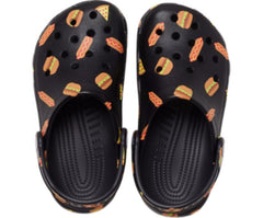 Girls/Boys Kids' Classic Food Print Clog Black | Crocs Clogs