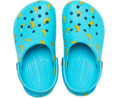 Girls/Boys Kids' Classic Food Print Clog Digital Aqua | Crocs Clogs