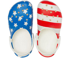 Girls/Boys Kids’ Classic American Flag Clog White / Multi | Crocs Clogs