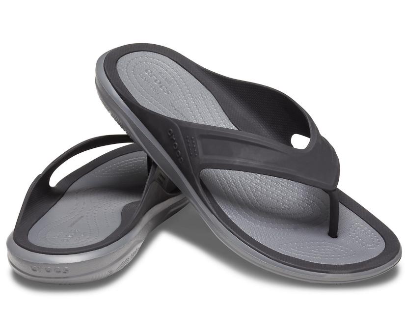 Men Swiftwater™ Wave Flip Black/slate Grey | Crocs Sandals