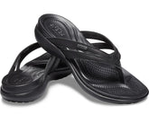 Women Capri Basic Strappy Flip Black / Black | Crocs Sandals