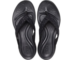 Women Capri V Glitter Flip Black | Crocs Sandals