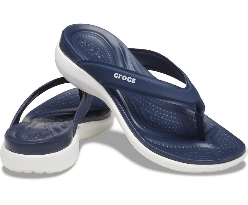 Women Capri V Sporty Flip Navy | Crocs Sandals