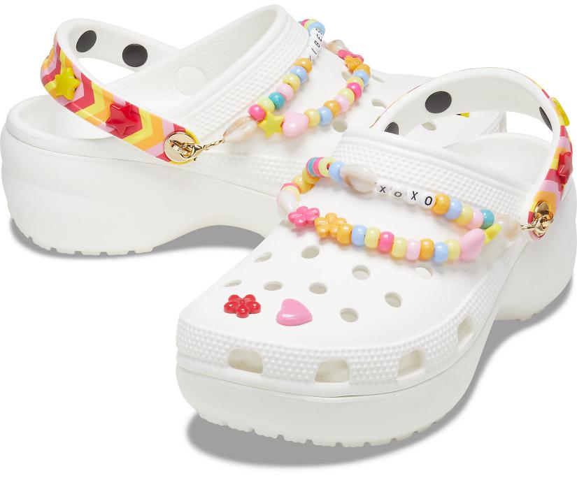 Women Classic Festival Vibes Platform Clog White / Multi | Crocs Clogs