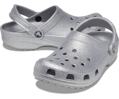 Women Classic Glitter Clog Silver | Crocs Clogs