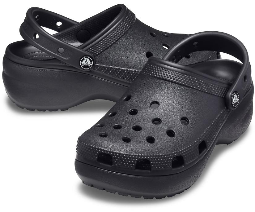 Women Classic Platform Clog Black | Crocs Clogs
