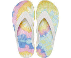 Women Crocband™ Tie-Dye Flip White / Multi | Crocs Flip-Flops