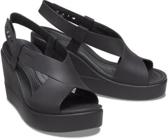 Women Crocs Brooklyn High Wedge Black / Black | Crocs Sandals