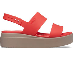Women Crocs Brooklyn Low Wedge Flame / Mushroom | Crocs Sandals