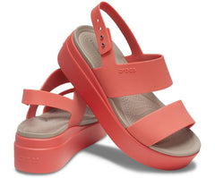 Women Crocs Brooklyn Low Wedge Spicy Orange / Spicy Orange | Crocs Sandals