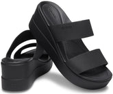 Women Crocs Brooklyn Mid Wedge Black / Black | Crocs Sandals