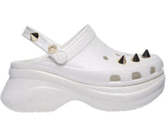 Women Crocs Classic Bae Glitter Stud Clog White | Crocs Clogs