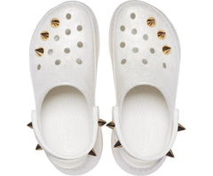 Women Crocs Classic Bae Glitter Stud Clog White | Crocs Clogs