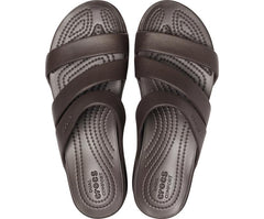 Women Crocs Monterey Strappy Wedge Espresso | Crocs Sandals