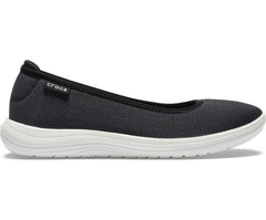 Women Crocs Reviva™ Flat Black / White | Crocs Flats