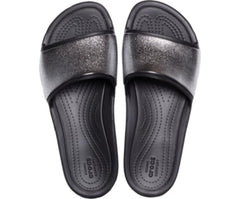 Women Crocs Sloane Shine Low Slide Black | Crocs Sandals
