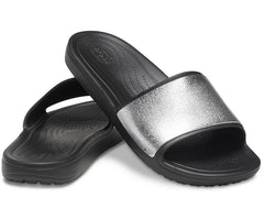 Women Crocs Sloane Shine Low Slide Black | Crocs Sandals