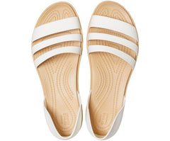 Women Crocs Tulum Open Flat Oyster / Tan | Crocs Sandals