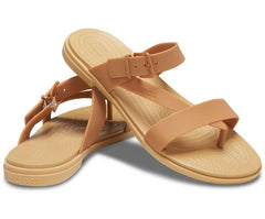 Women Crocs Tulum Toe Post Sandal Dark Gold | Crocs Sandals