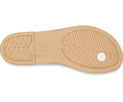 Women Crocs Tulum Toe Post Sandal Oyster / Tan | Crocs Sandals