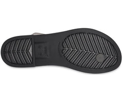 Women Crocs Tulum Translucent Toe Post Black | Crocs Sandals