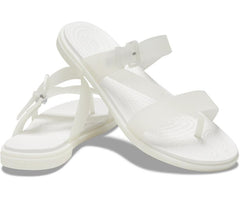 Women Crocs Tulum Translucent Toe Post Oyster | Crocs Sandals