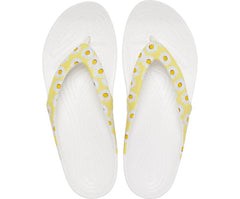 Women Kadee II Printed Flip White / Yellow Daisy | Crocs Sandals