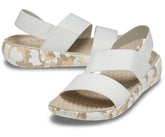 Women LiteRide™ Printed Camo Stretch Sandal Almost White | Crocs Sandals