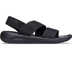 Women LiteRide™ Stretch Sandal Black / Black | Crocs Sandals