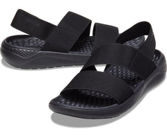 Women LiteRide™ Stretch Sandal Black / Black | Crocs Sandals