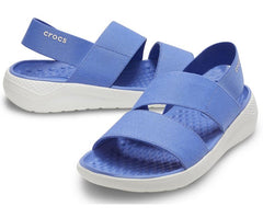 Women LiteRide™ Stretch Sandal Lapis/white | Crocs Sandals