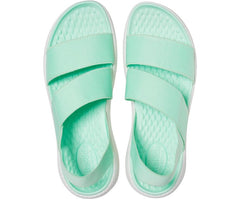 Women LiteRide™ Stretch Sandal Neo Mint / Almost White | Crocs Sandals