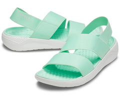 Women LiteRide™ Stretch Sandal Neo Mint / Almost White | Crocs Sandals