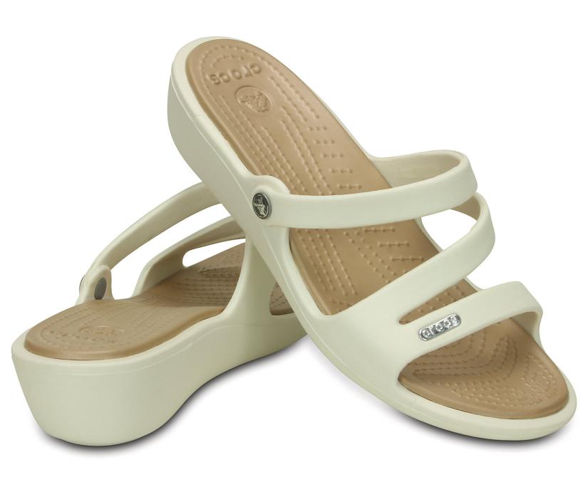 Women Patricia Sandal Oyster / Gold | Crocs Sandals