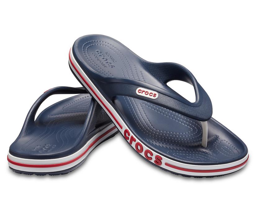 Women/Men Bayaband Flip Navy / Pepper | Crocs Sandals