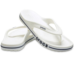 Women/Men Bayaband Flip White / Navy | Crocs Sandals