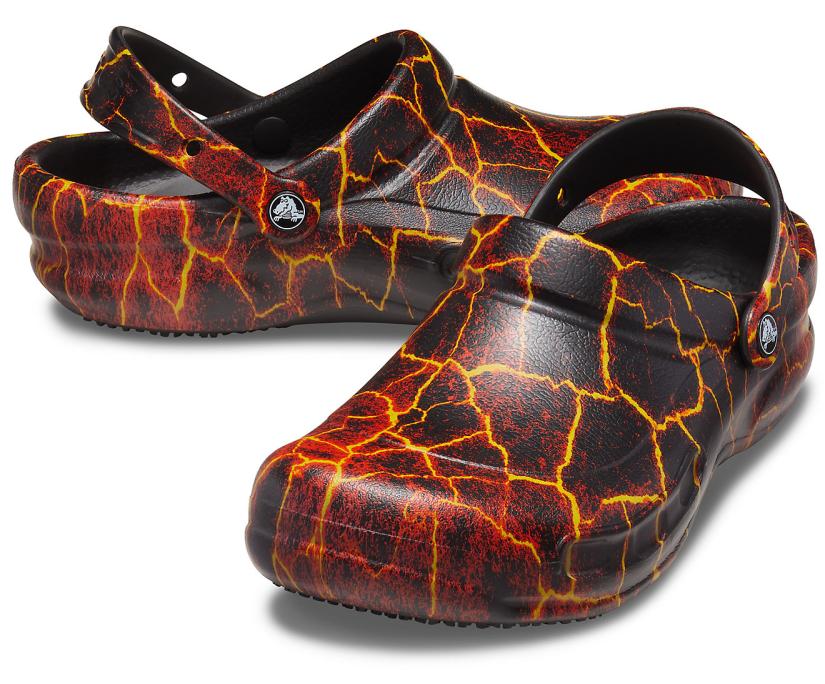 Women/Men Bistro Graphic Clog Black / Flame | Crocs Clogs