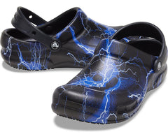Women/Men Bistro Graphic Clog Black / Lightning Bolts | Crocs Clogs