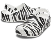 Women/Men Classic Animal Print Clog White / Zebra Print | Crocs Clogs