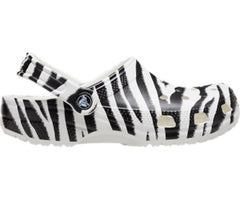 Women/Men Classic Animal Print Clog White / Zebra Print | Crocs Clogs