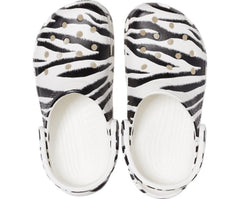 Women/Men Classic Animal Print Clog White / Zebra Print | Crocs Clogs