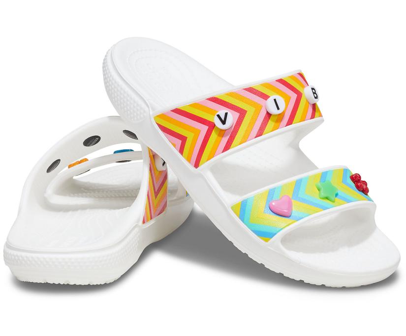 Women/Men Classic Crocs Festival Vibes Sandal White / Multi | Crocs Sandals
