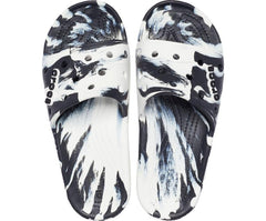 Women/Men Classic Crocs Marbled Slide White / Black | Crocs Sandals