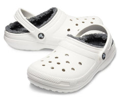Women/Men Classic Lined Clog White / Grey | Crocs Clogs